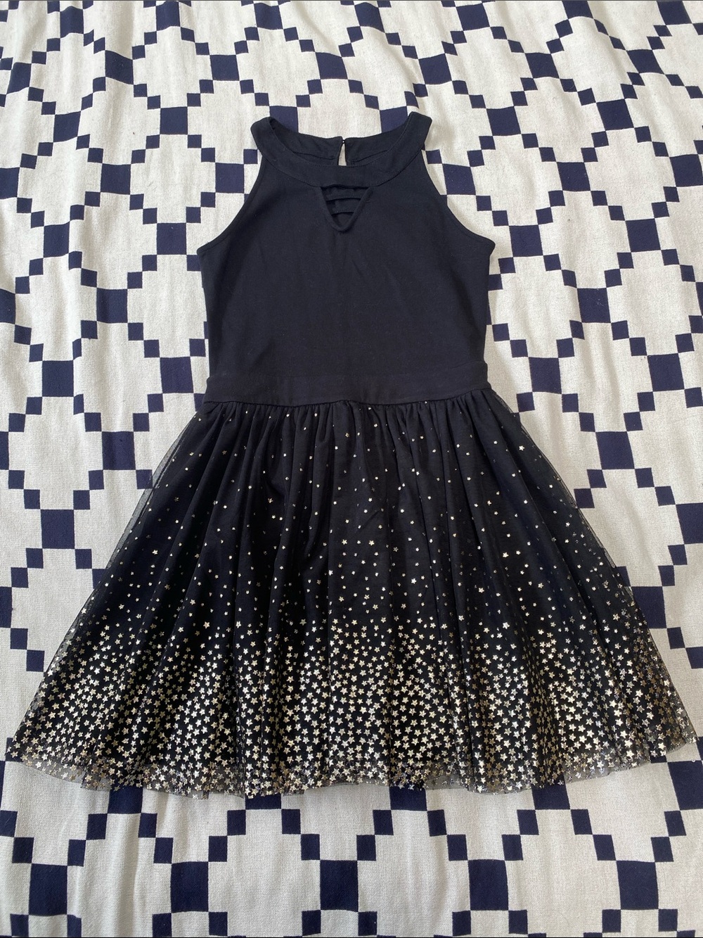 Epic Threads gold ombré stars tulle mini dress size kids XL